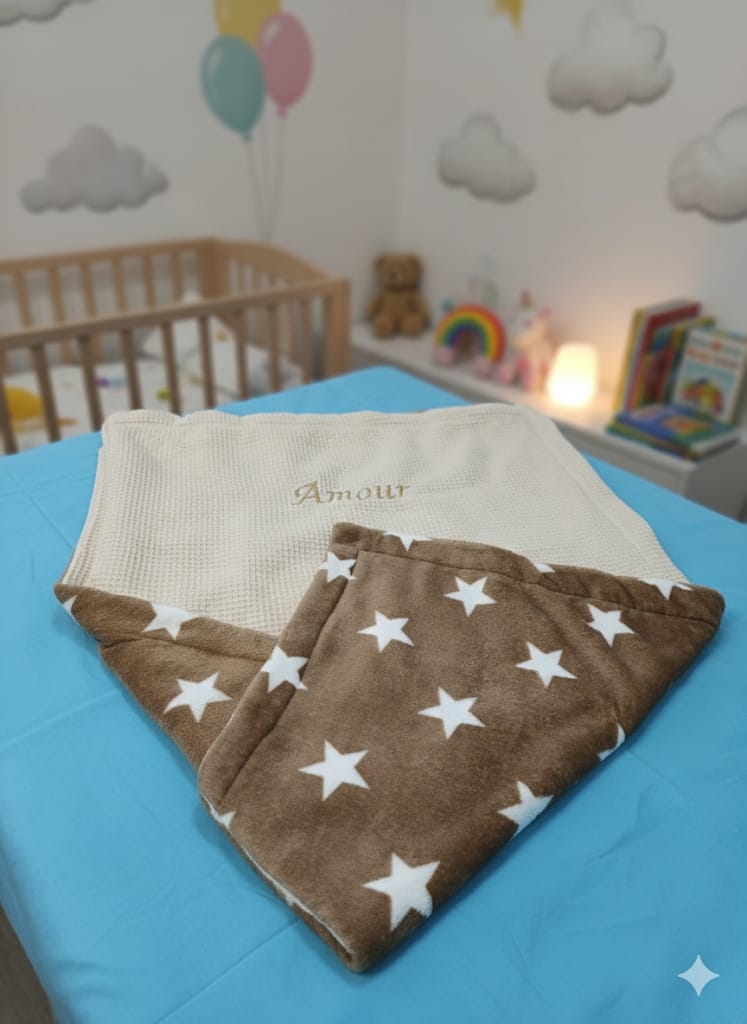 Couverture à étoile brodée